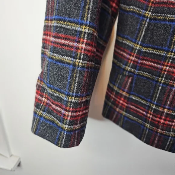 Brooks Brothers Women's Red Fleece Bobu Wool Jacket Size 12